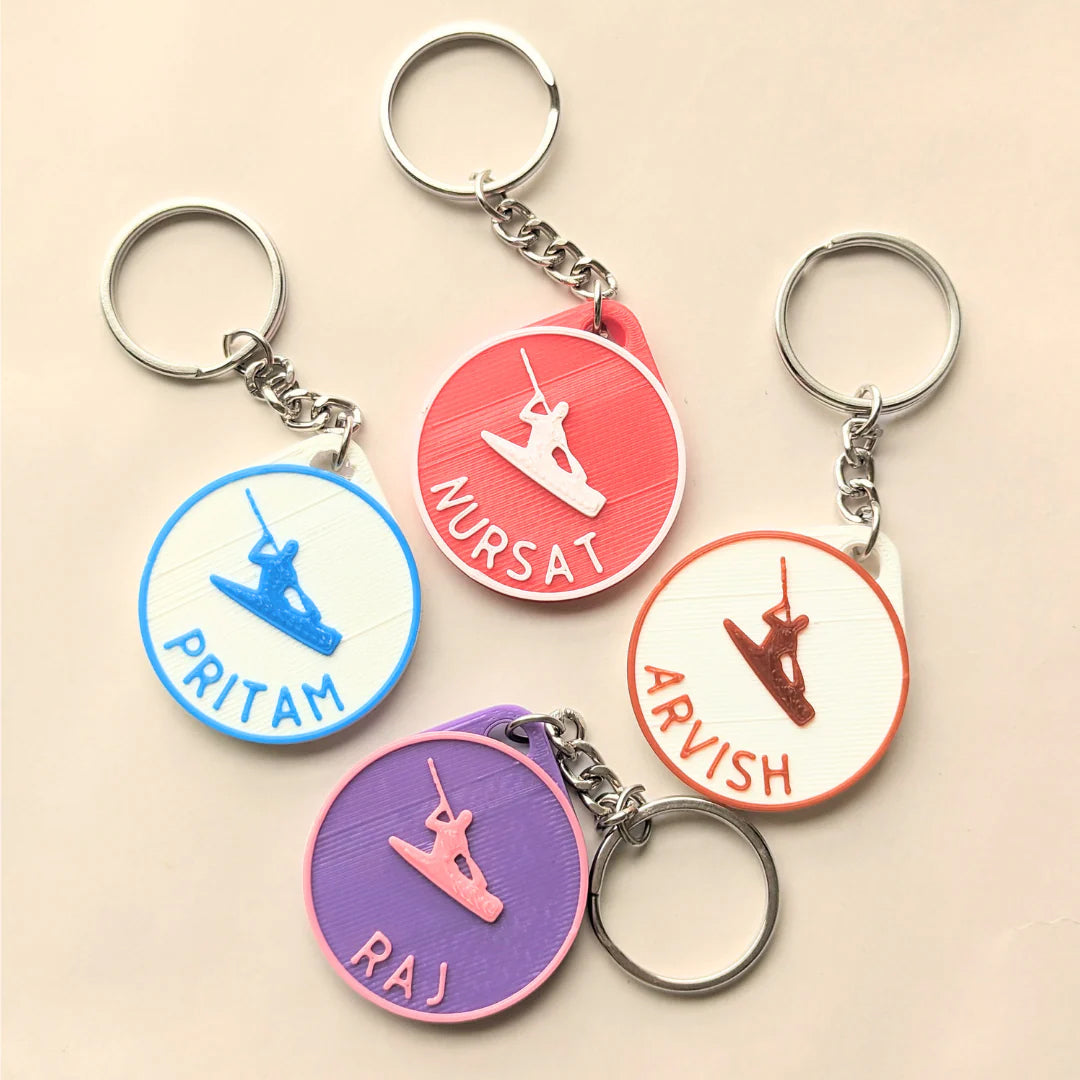 Porte-clés Canoë – Mini breloque d'aventure pour les amateurs de sports de plein air et nautiques