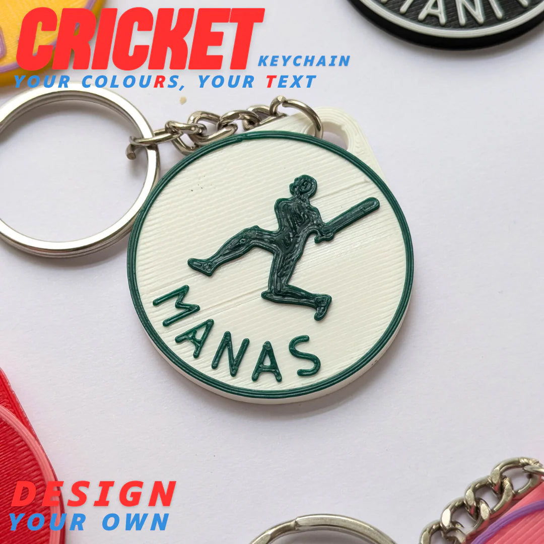 Porte-clés de cricket – Mini breloque batte pour les fans et les joueurs de cricket
