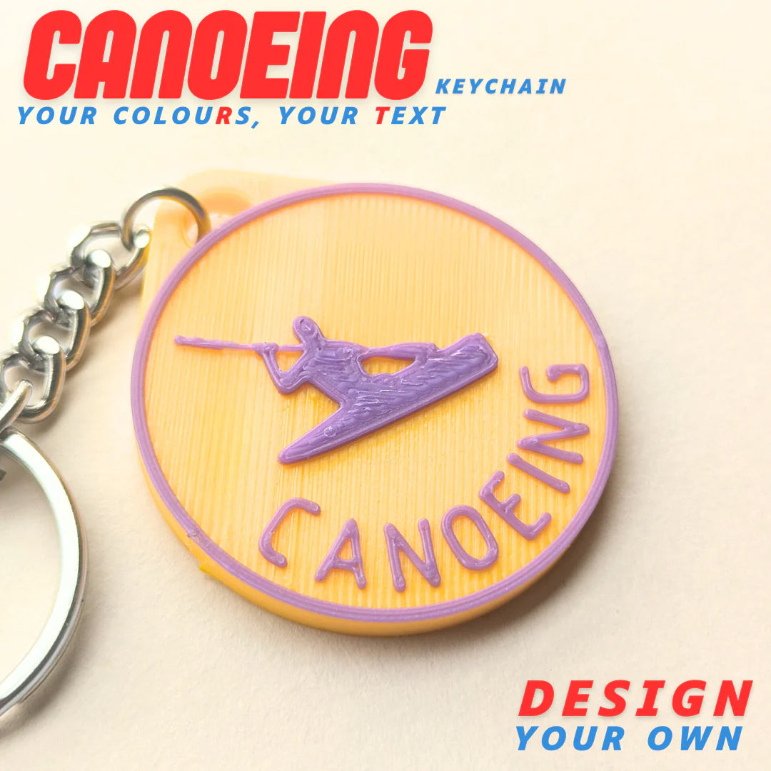 Porte-clés Canoë – Mini breloque d'aventure pour les amateurs de sports de plein air et nautiques