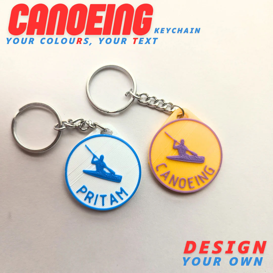 Porte-clés Canoë – Mini breloque d'aventure pour les amateurs de sports de plein air et nautiques