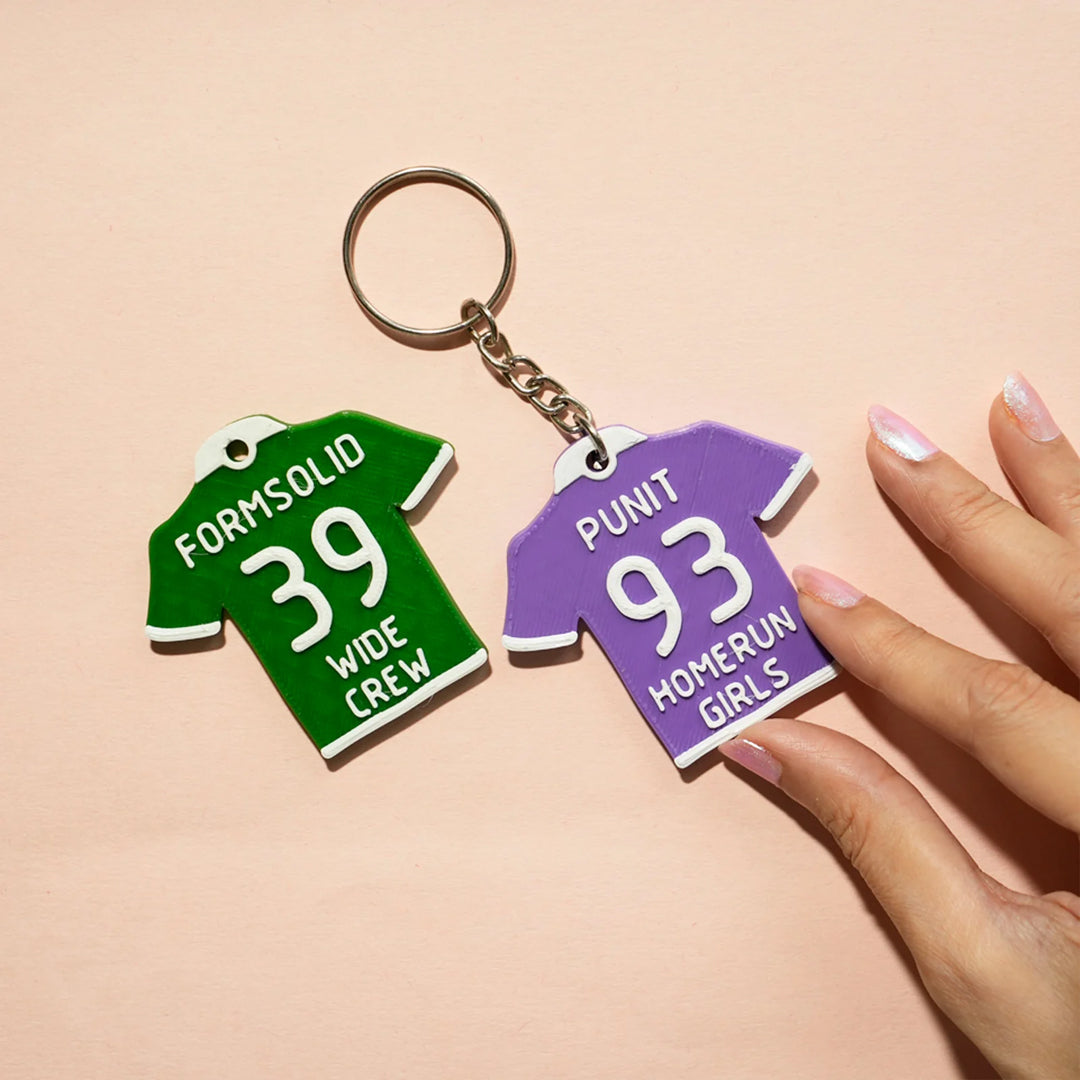 Custom Jersey Name Tag Keychain – Personalized Mini Charm for Sports Fans