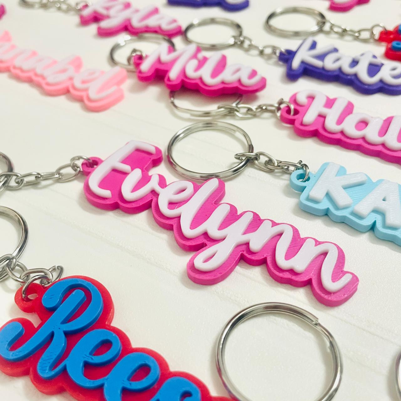 Personalized 3D Name Keychain, Name Tag, Bag Charm, Backpack Keychain, Kids Keychain, Custom Name Keychain, Diaper Bag Tag – Bulk Order
