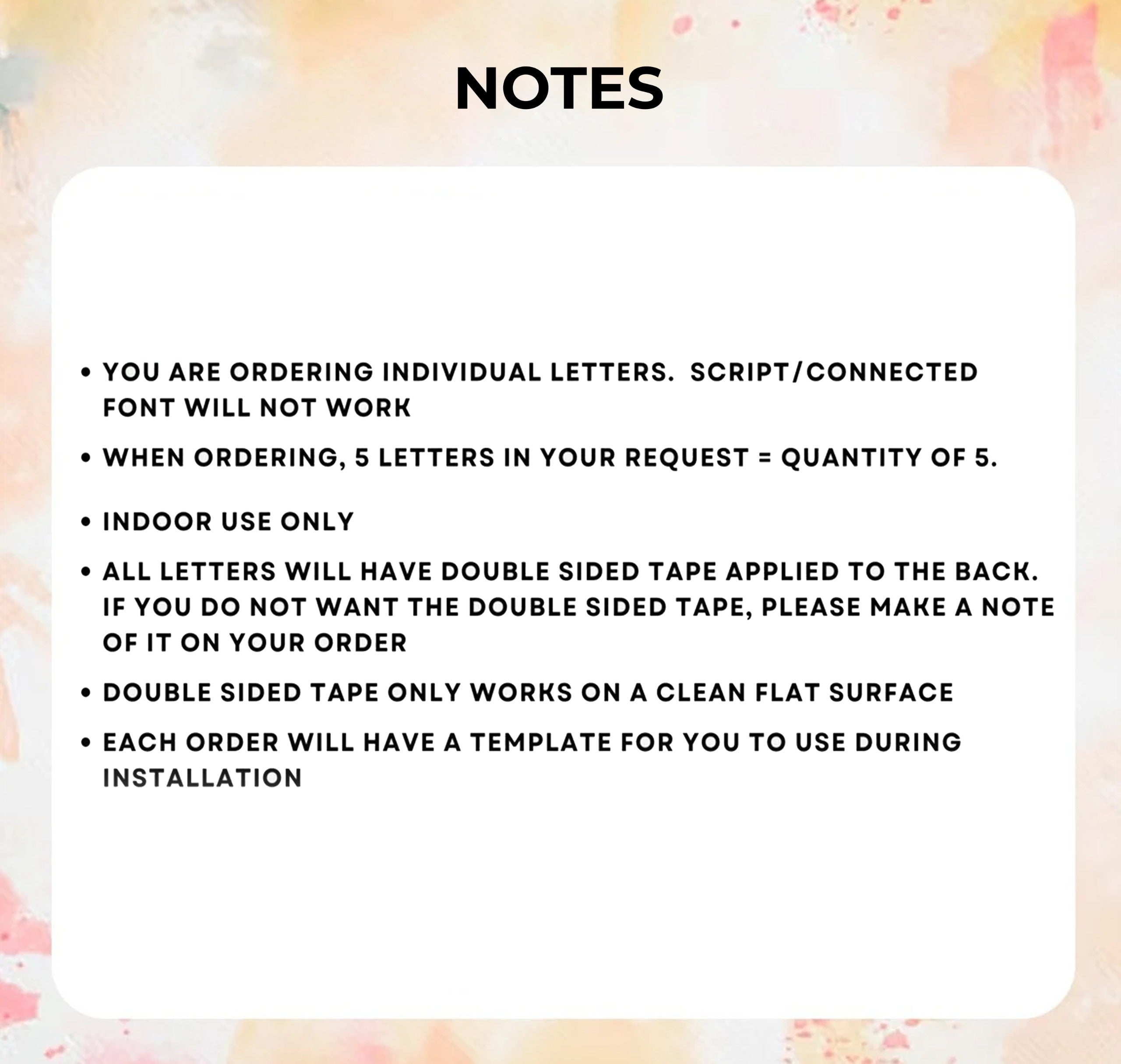 Custom Wall Letters – Any Font or Vector – 1/2