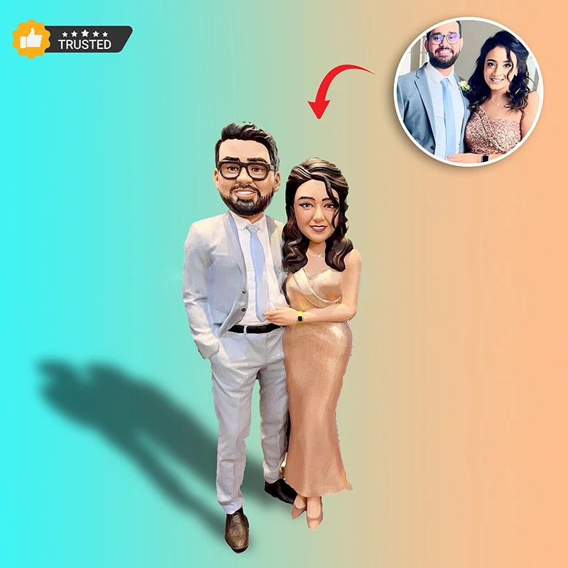 Figurine personnalisée imprimée en 3D à partir d'une photo – Cadeau personnalisé pour toutes les occasions | Famille, couple, enfants, animaux, amis