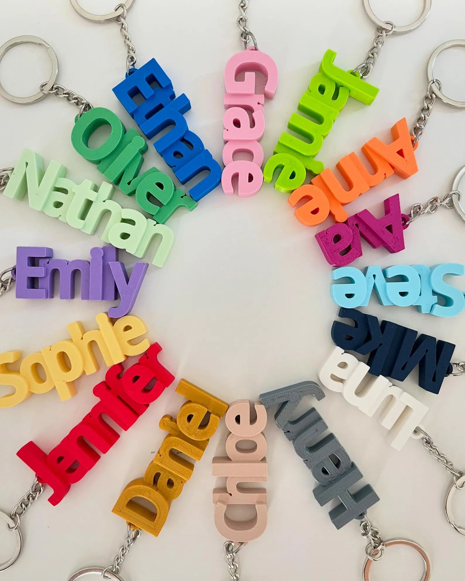 Personalized Name Keychain β Custom Keyring, Gifts for Kids & Adults, School Bag Name Tags, Party Favors
