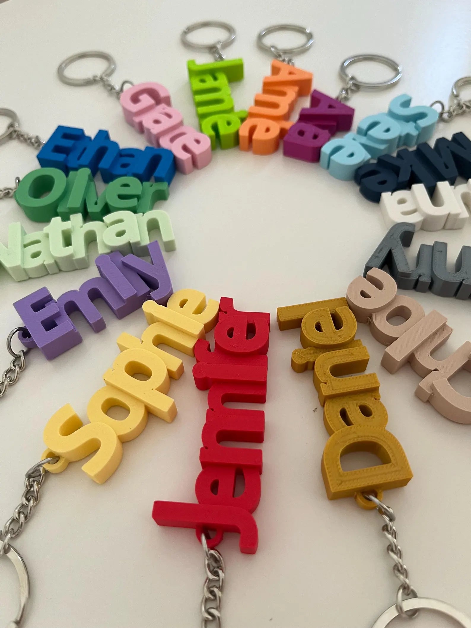 Personalized Name Keychain β Custom Keyring, Gifts for Kids & Adults, School Bag Name Tags, Party Favors