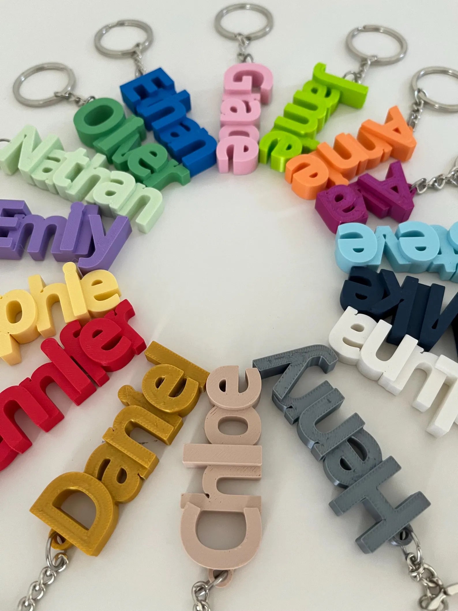 Personalized Name Keychain β Custom Keyring, Gifts for Kids & Adults, School Bag Name Tags, Party Favors