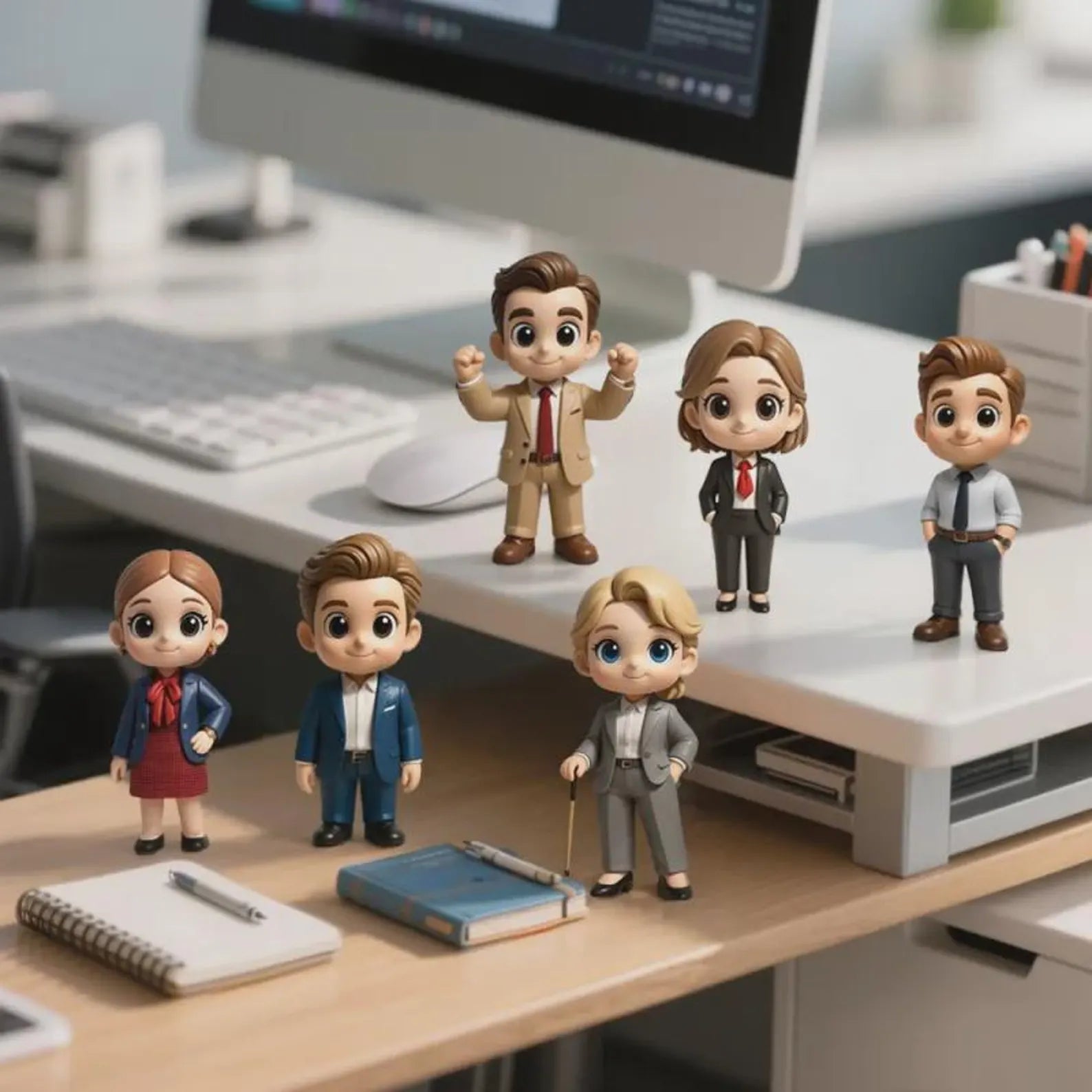 Custom Cartoon 3D Figurine from Photo – Personalized Miniature for Family, Couples, Kids, Pets & Friends