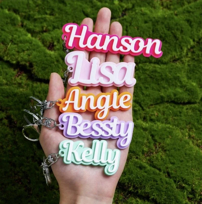 Personalized 3D Name Keychain, Name Tag, Bag Charm, Backpack Keychain, Kids Keychain, Custom Name Keychain, Diaper Bag Tag – Bulk Order
