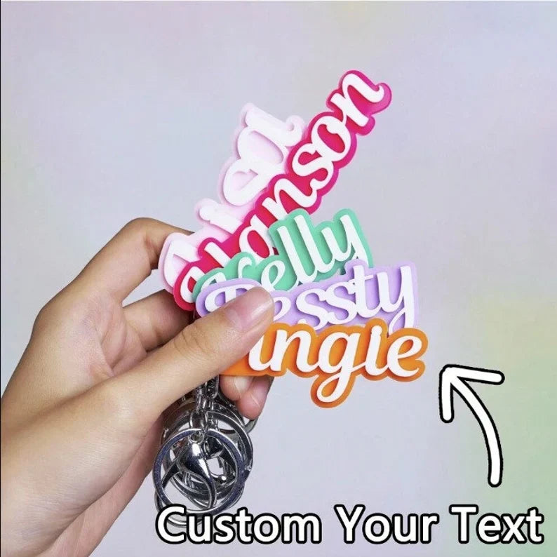Personalized 3D Name Keychain, Name Tag, Bag Charm, Backpack Keychain, Kids Keychain, Custom Name Keychain, Diaper Bag Tag – Bulk Order