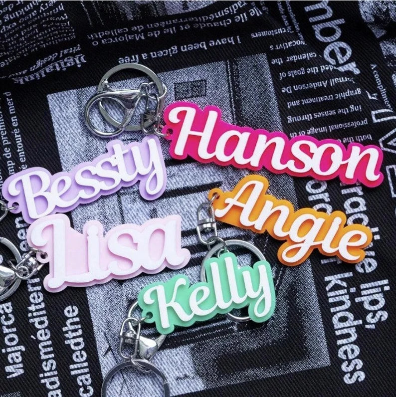 Personalized 3D Name Keychain, Name Tag, Bag Charm, Backpack Keychain, Kids Keychain, Custom Name Keychain, Diaper Bag Tag – Bulk Order