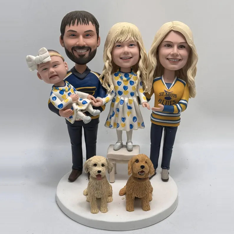 Custom 3D Printed Figurine from Photo – Personalized Gift for Any Occasion | Family, Couple, Kids, Pets, Friends