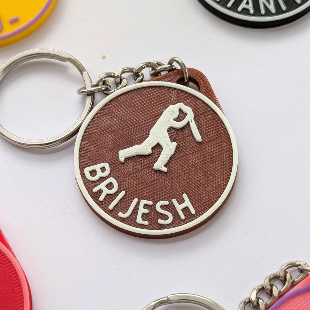 Cricket Keychain – Mini Bat Charm for Cricket Fans and Players