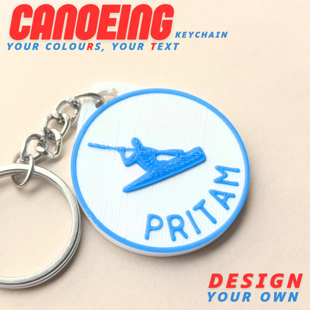 Canoeing Keychain – Mini Adventure Charm for Outdoor and Water Sports Fans