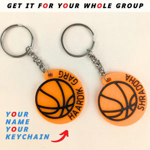 Porte-clés de basket-ball – Breloque sportive miniature pour les fans de basket-ball
