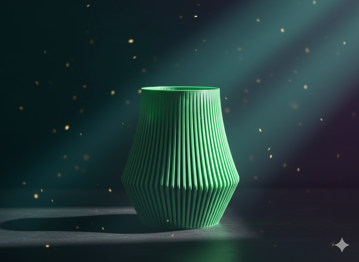 Vase spiralé côtelé – Design moderne pour des compositions florales élégantes