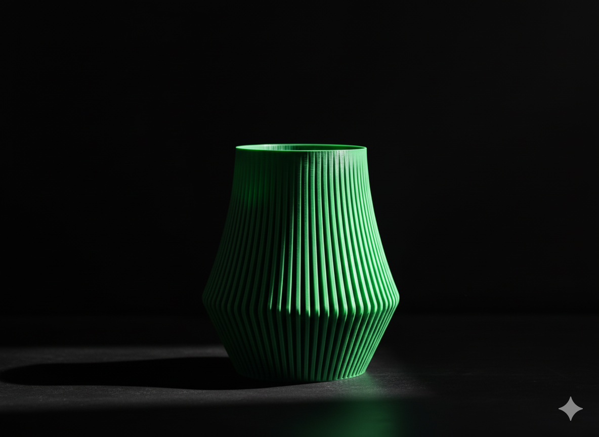 Ribbed Spiral Vase – Modern Design for Elegant Floral Displays