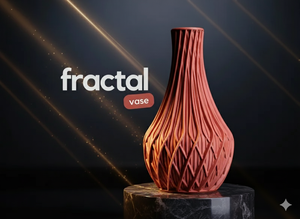Vase Fractal – Design complexe imprimé en 3D pour compositions florales modernes