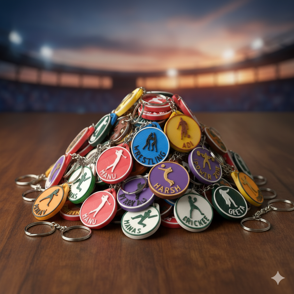 Custom Sports Keychains | Personalized 3D Printed Gifts for Teams & Athletes