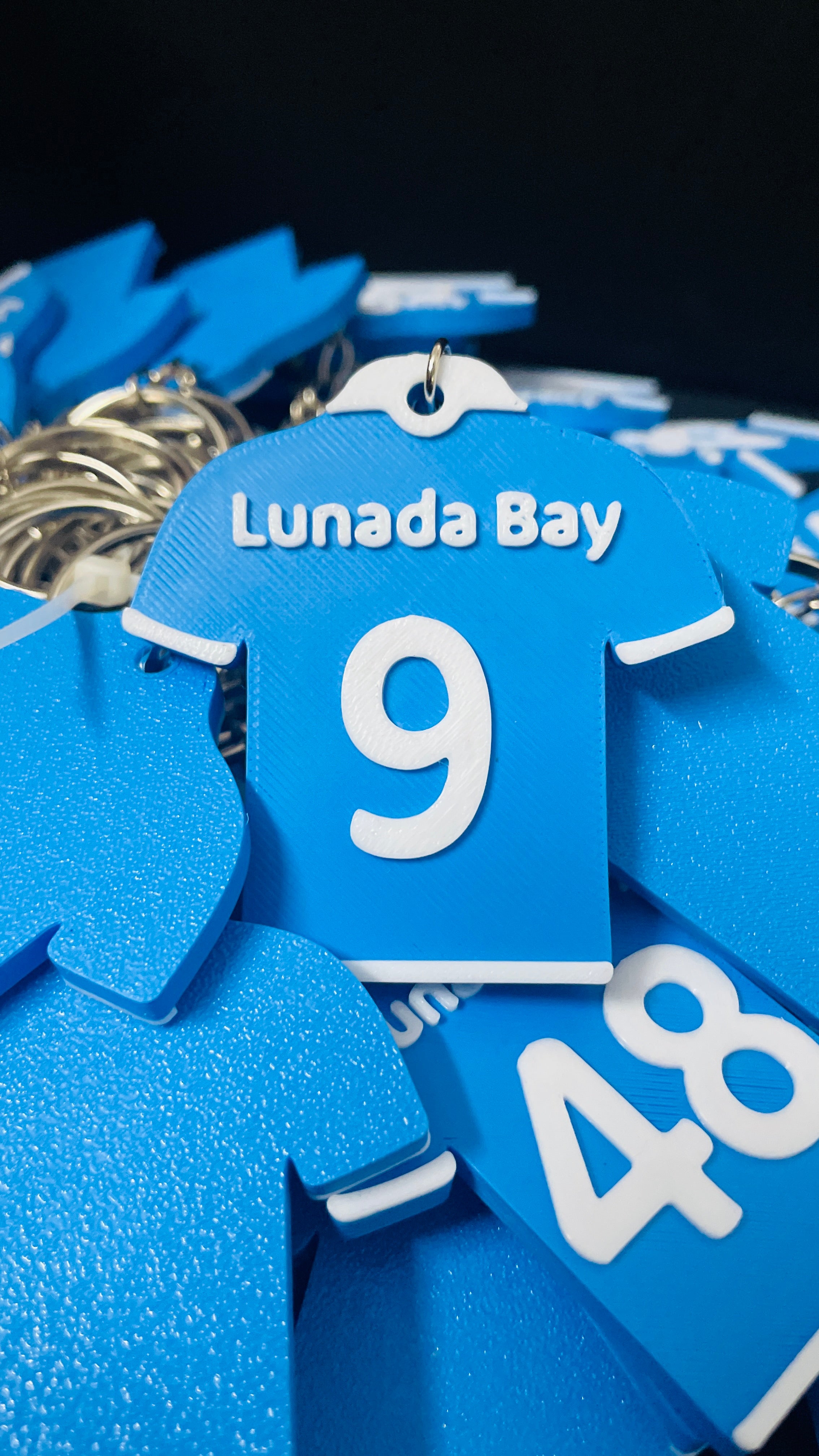 Custom Jersey Name Tag Keychain – Personalized Mini Charm for Sports Fans