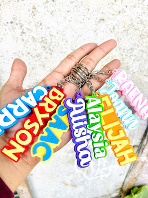 Personalized 3D Name Keychain, Name Tag, Bag Charm, Backpack Keychain, Kids Keychain, Custom Name Keychain, Diaper Bag Tag – Bulk Order