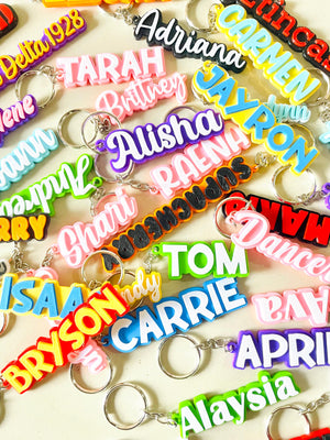 Personalized 3D Name Keychain, Name Tag, Bag Charm, Backpack Keychain, Kids Keychain, Custom Name Keychain, Diaper Bag Tag – Bulk Order