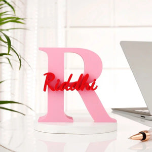 Custom 3D Initial & Name Pen Stand – Personalized Desk Organizer