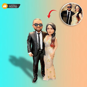 Figurine personnalisée imprimée en 3D à partir d'une photo – Cadeau personnalisé pour toutes les occasions | Famille, couple, enfants, animaux, amis
