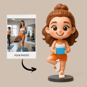 Custom Cartoon 3D Figurine from Photo – Personalized Miniature for Family, Couples, Kids, Pets & Friends