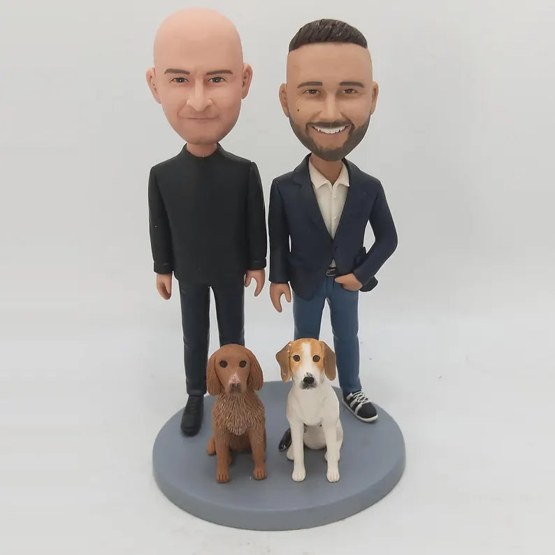 Custom 3D Printed Figurine from Photo – Personalized Gift for Any Occasion | Family, Couple, Kids, Pets, Friends