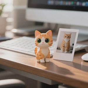 Custom Cartoon 3D Figurine from Photo – Personalized Miniature for Family, Couples, Kids, Pets & Friends