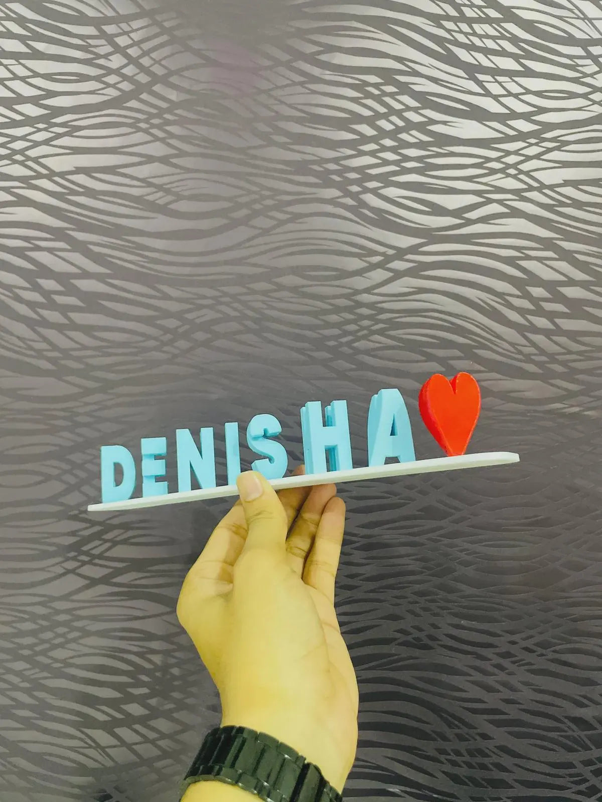 3D Flip Name Plate Custom Dual-Sided Personalized Name Decor