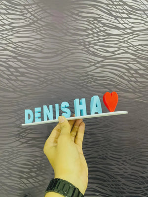 3D Flip Name Plate Custom Dual-Sided Personalized Name Decor