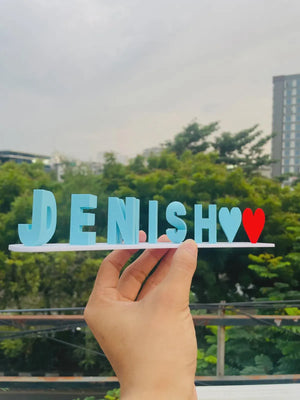 3D Flip Name Plate Custom Dual-Sided Personalized Name Decor
