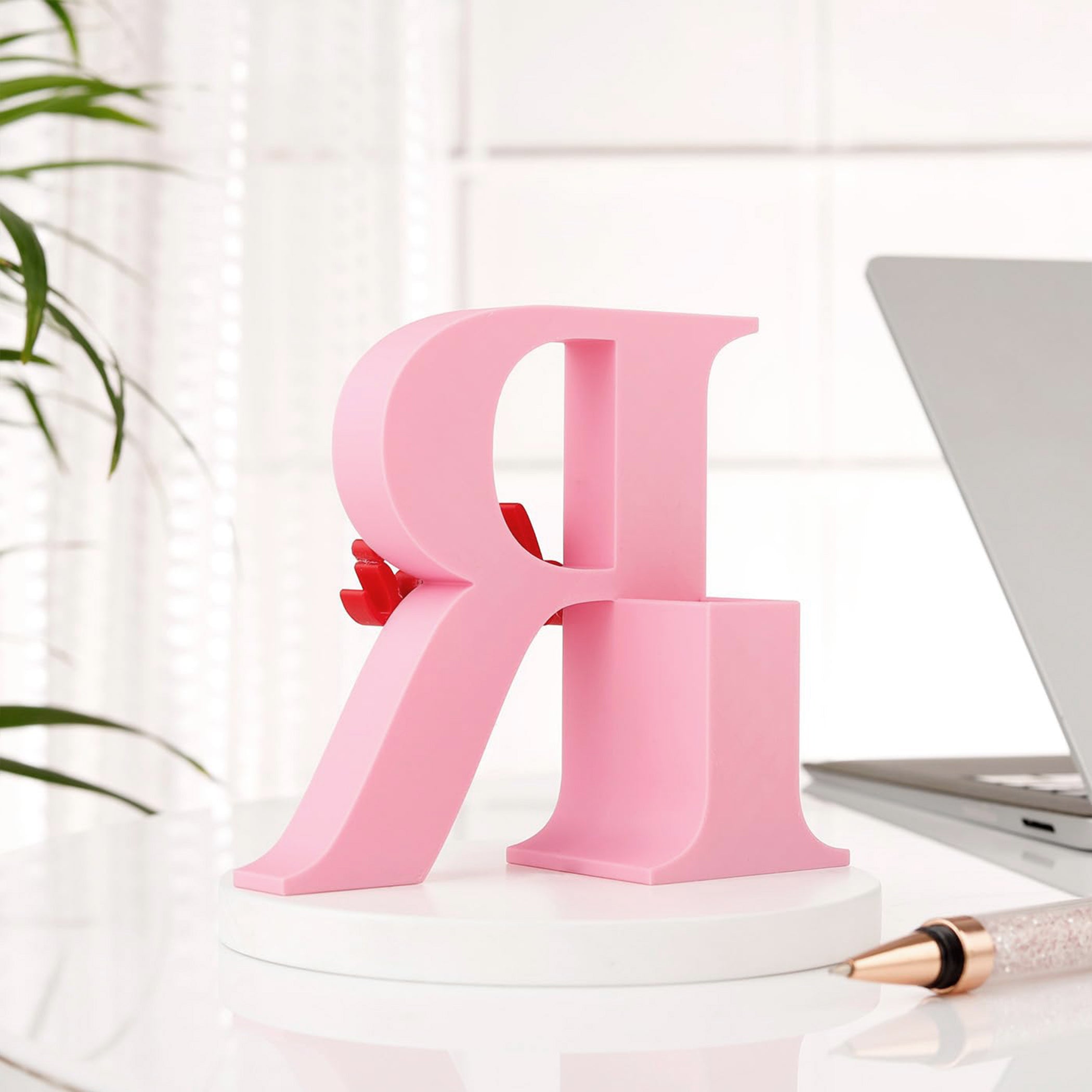 Custom 3D Initial & Name Pen Stand – Personalized Desk Organizer