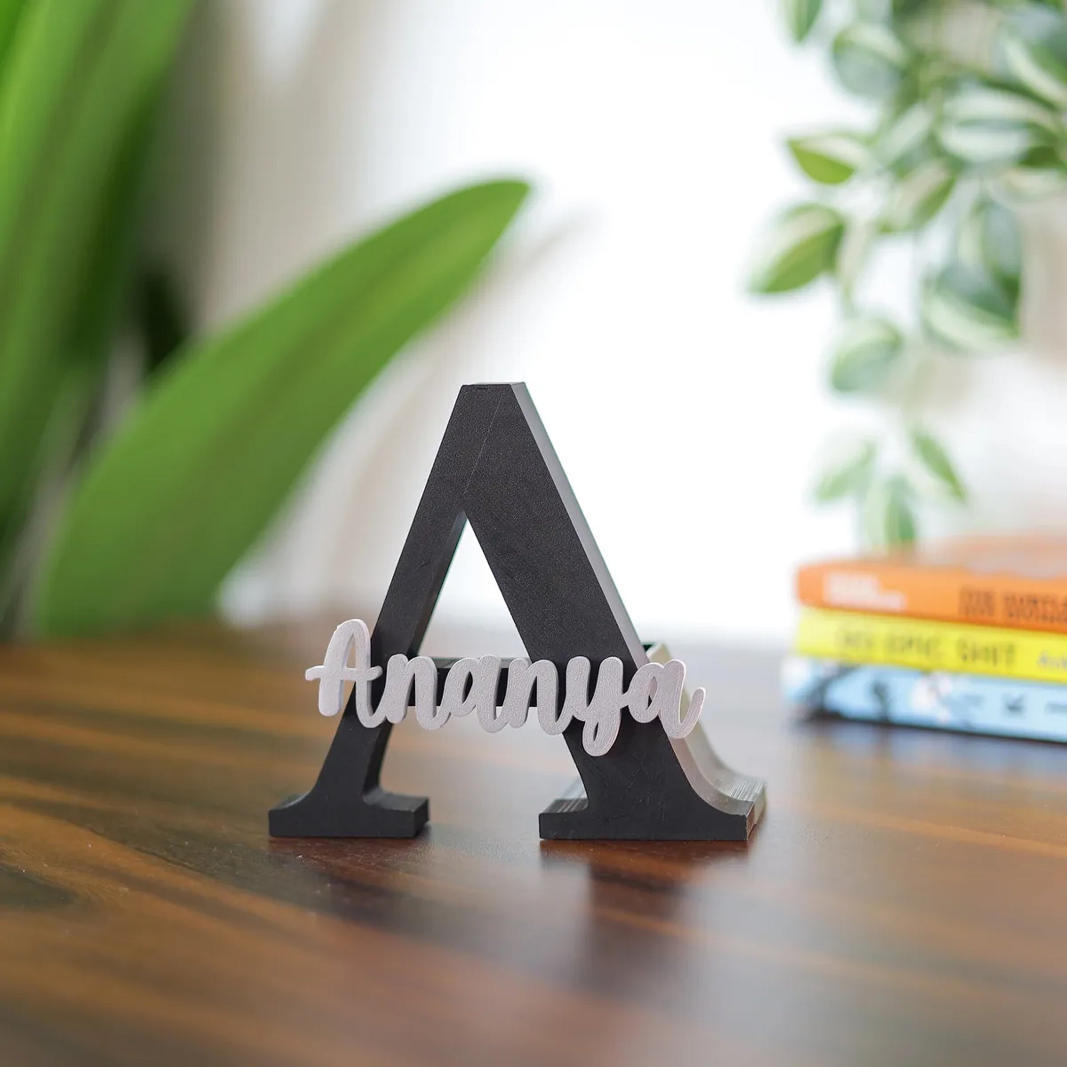 Custom 3D Initial & Name Pen Stand – Personalized Desk Organizer