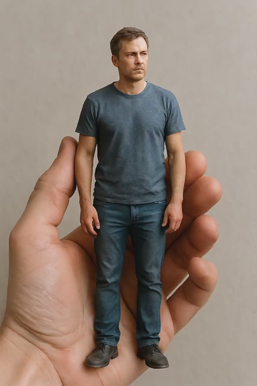 Custom 3D Printed Figurine from Photo – Personalized Family, Couple, Kids, Pets & Friends Gift