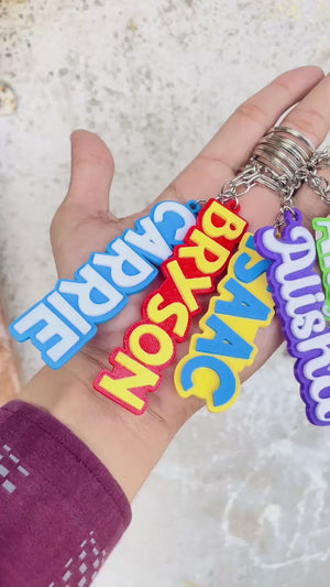 Personalized 3D Name Keychain, Name Tag, Bag Charm, Backpack Keychain, Kids Keychain, Custom Name Keychain, Diaper Bag Tag – Bulk Order