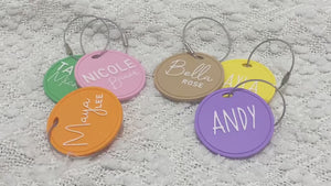 Personalized 3D Name Keychain, Name Tag, Bag Charm, Backpack Keychain, Kids Keychain, Custom Name Keychain, Diaper Bag Tag – Bulk Order