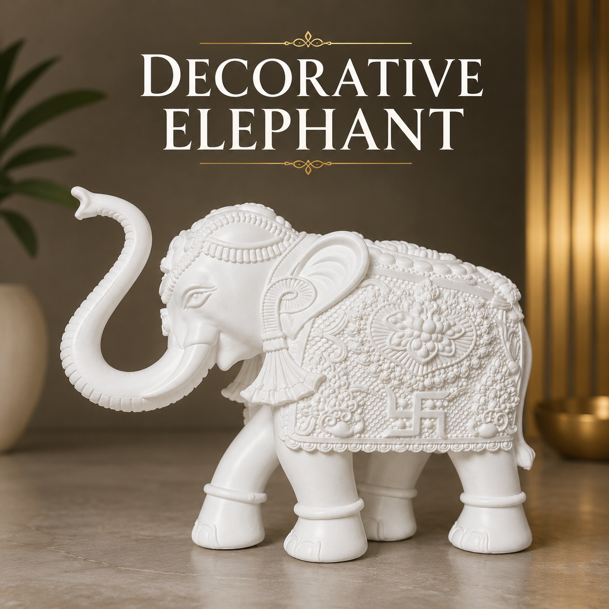 Decorative Elephant for Corian Temple | 3D Printed Decorative Elephant