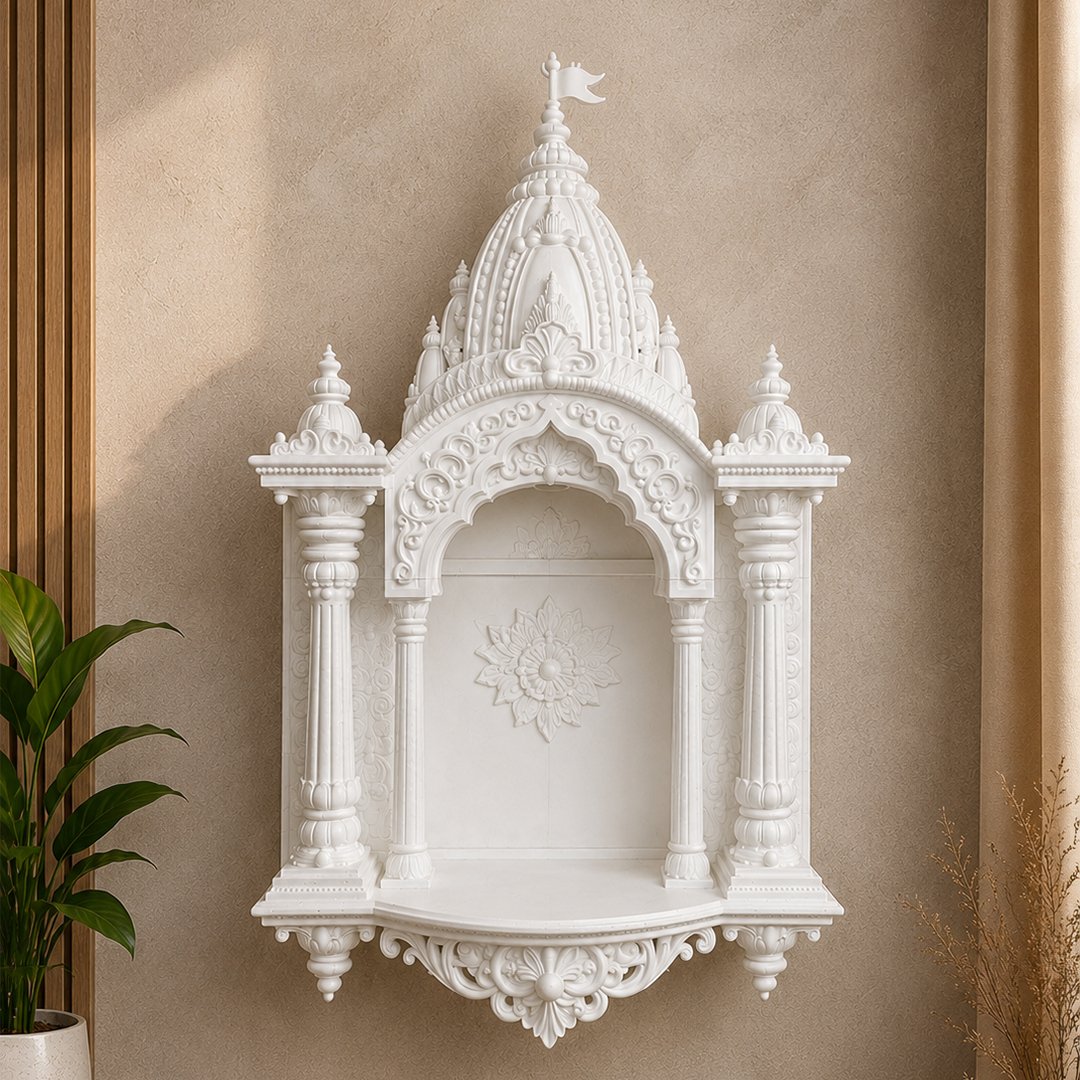 Decorative 3D Printed Wall Temple | Modern Home Mandir