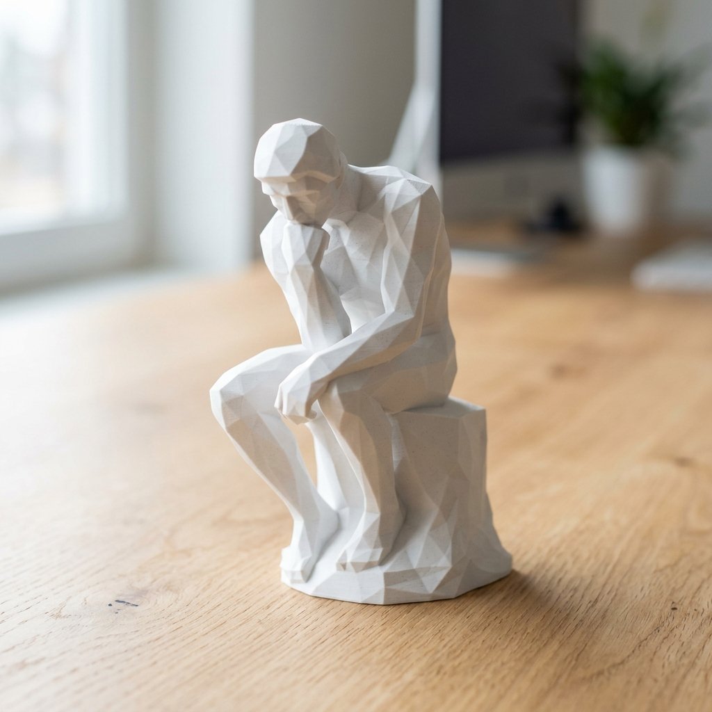 Poly-Art Thinker Sculpture